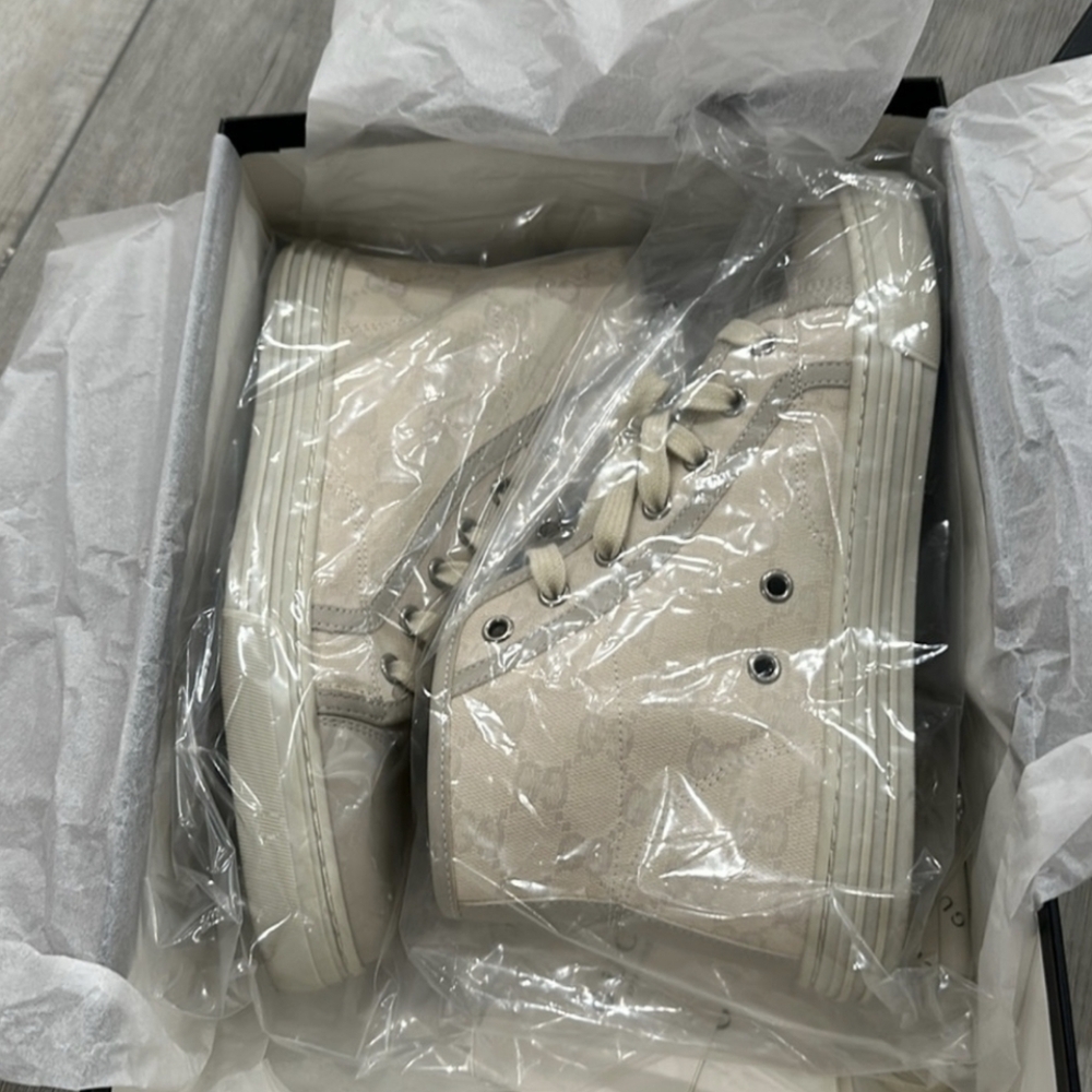 Gucci Beige High-Top Sneakers - Picture 2 of 2